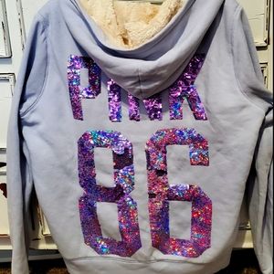 VS Pink Zip Up sweater